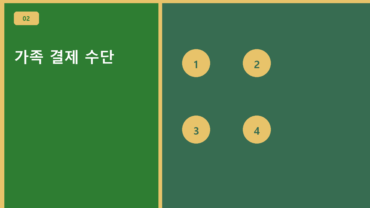 가족 결제 수단